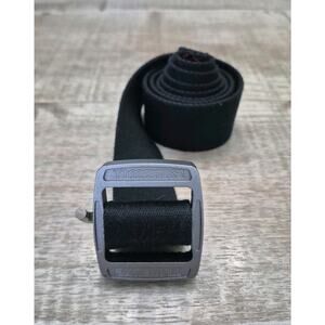 Timbuk2 Belt Canvas Black One Size Adjustable Unisex Metallic Nickel Buckle Logo